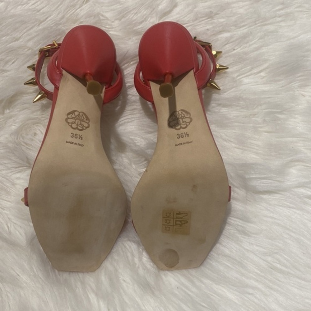 Alexander McQueen Punk stud Leather ankle strap sandals size 36.5EU - Picture 7 of 12